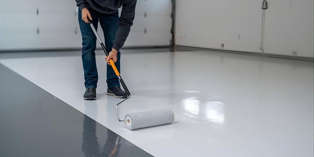Preparing an Epoxy Garage Floor for Paint
